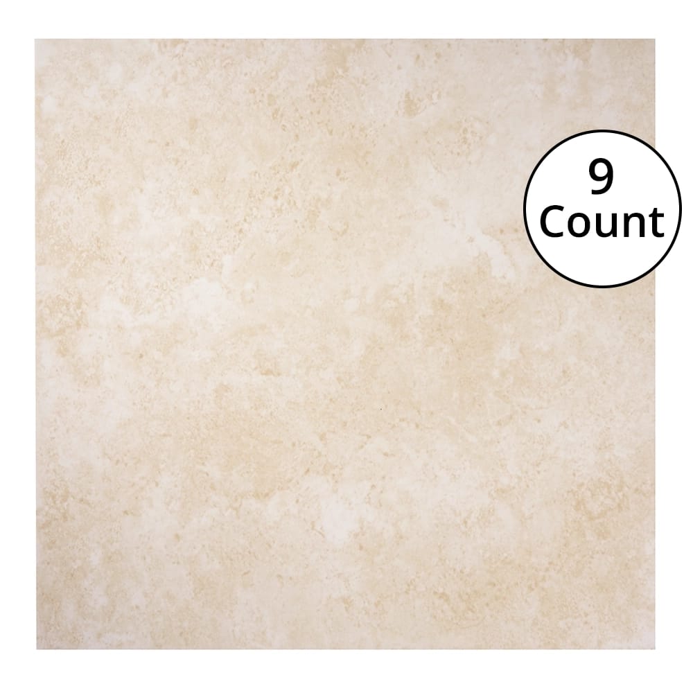 Cristal Ceramicas 13" x 13" Porcelain Square Tile, Cream