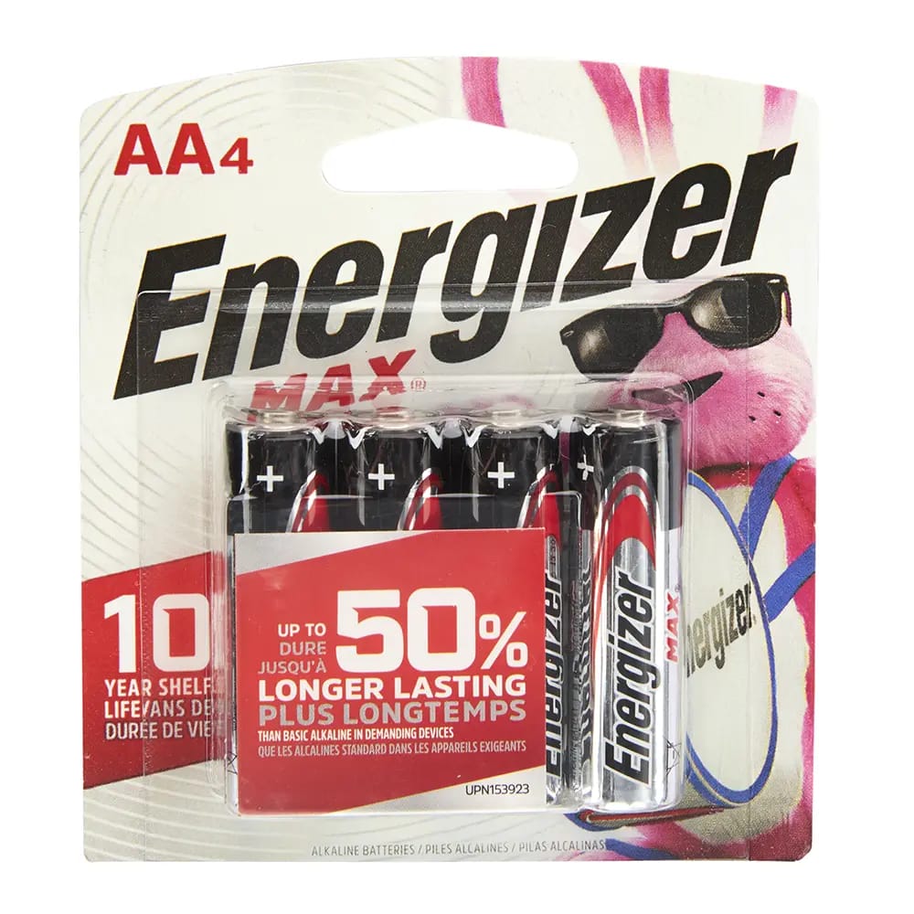 Energizer Max AA Batteries, 4-Pack