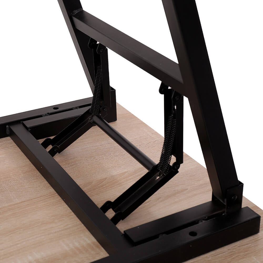 55" Foldable Desk, Natural/Black