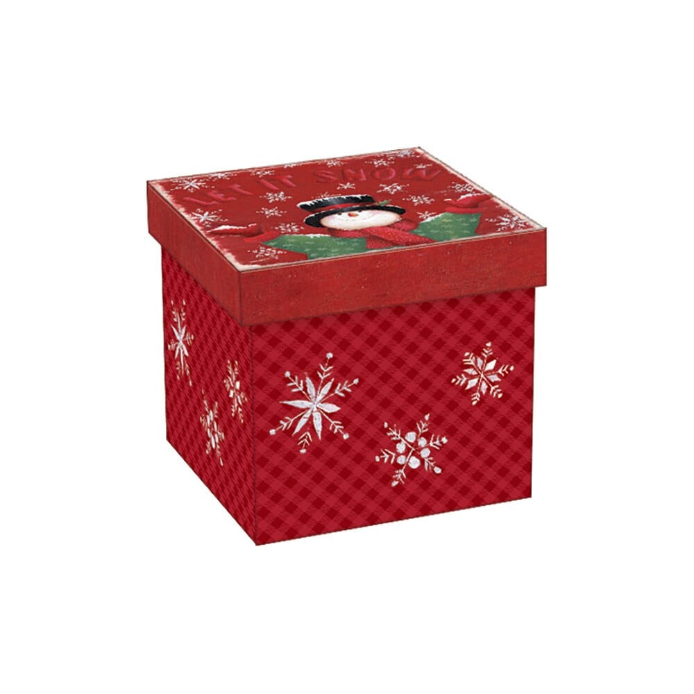 Small Square Christmas Gift Box, 3.75"