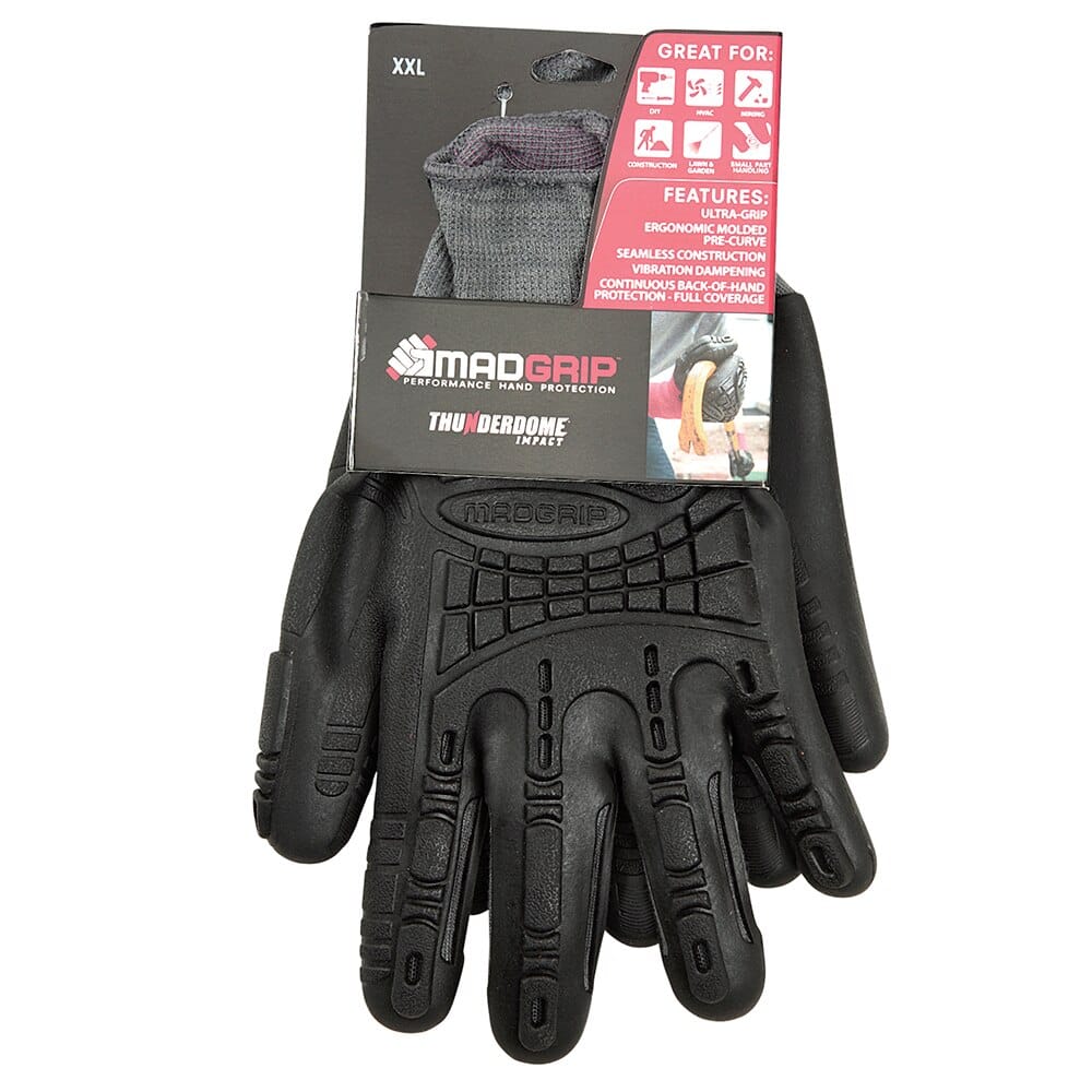 Mad Grip Thunderdome Impact Gloves, Black