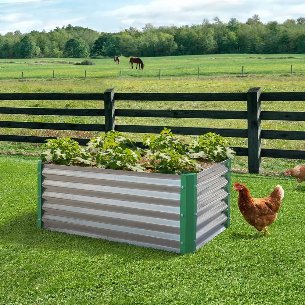 Miracle-Gro 40" x 20" x 17" Galvanized Raised Garden Bed