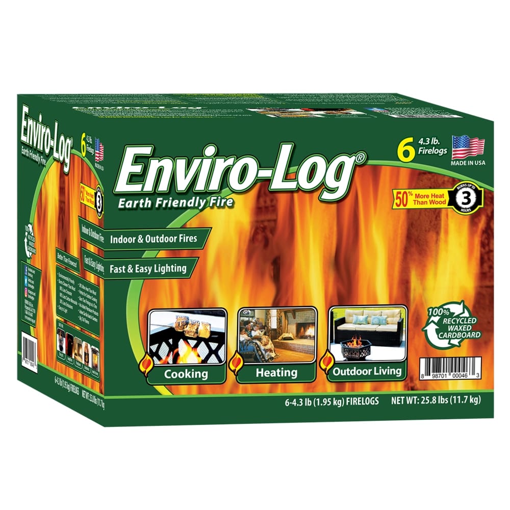 EnviroLog Earth Friendly Firelogs, 6 Count