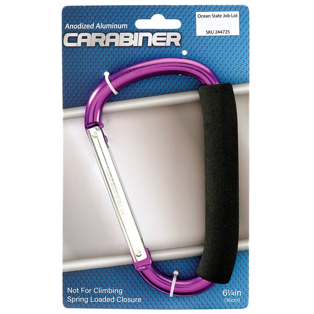 Anodized Aluminum Jumbo Carabiner, 6.25"