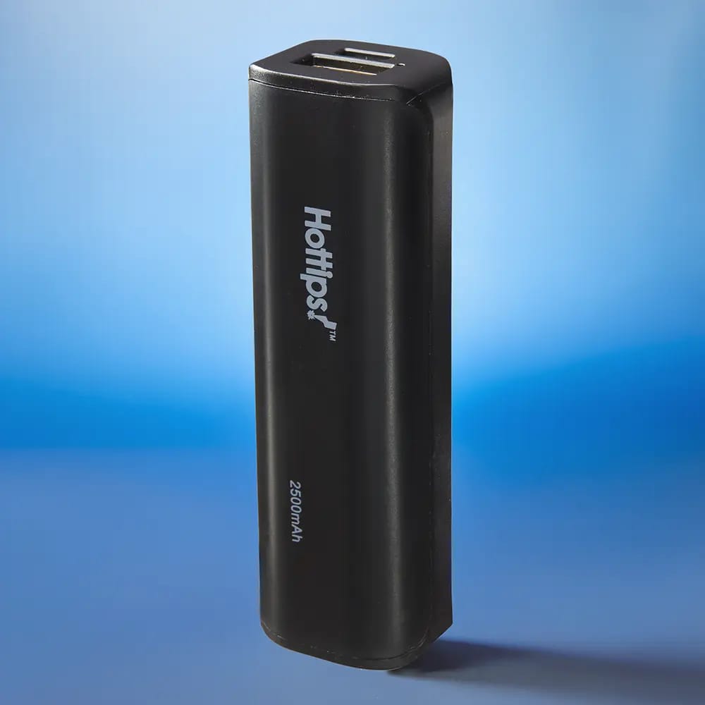 Hot Tips Power Bank, Black, 2500 mAh