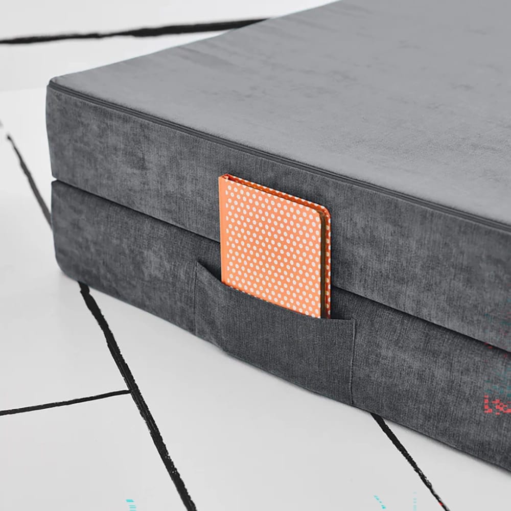 Yourigami Folding Convertible Play Couch, Fossil Gray