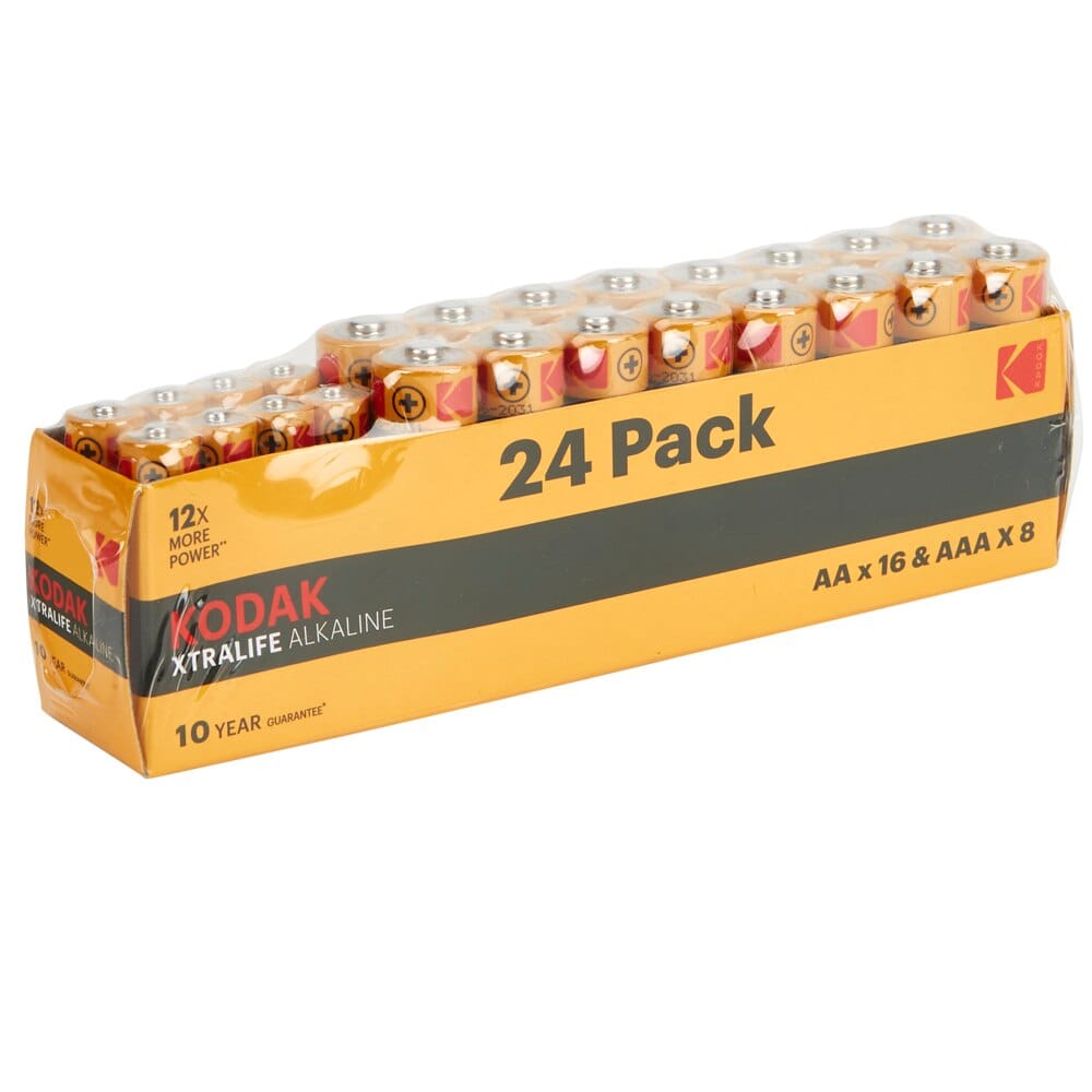 Kodak AA and AAA Alkaline Batteries Multipack, 24Count