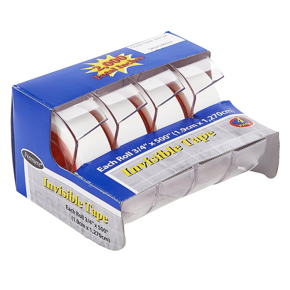 Premiere Invisible Tape, 4-Count