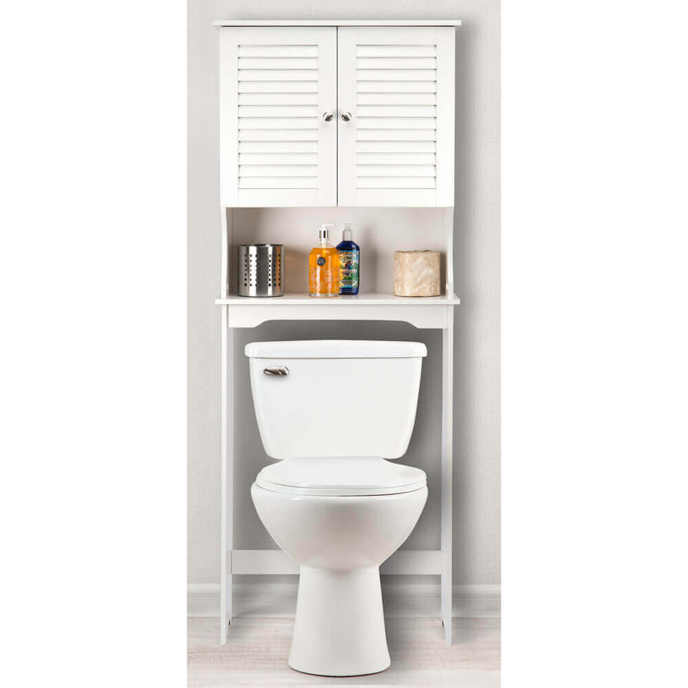 Bathroom Space Saver with Cabinet and Shelf