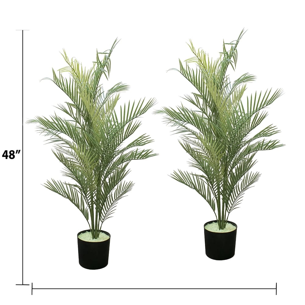 Vintage Home 48" Tall Fluorescent Palm Tree, 2 Pack