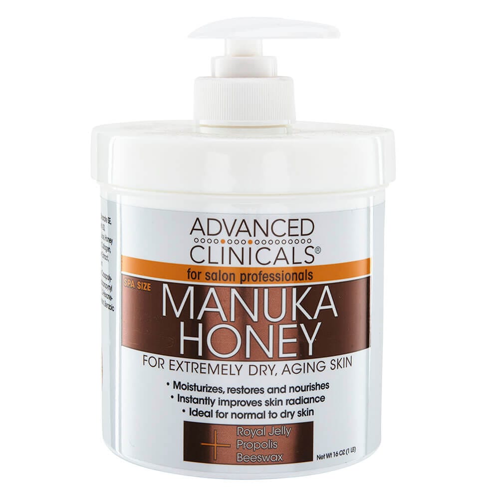 Advanced Clinicals Spa Size Manuka Honey Body Cream, 16 oz