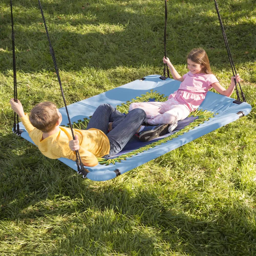 HearthSong 60" 2-in-1 Bungee Hammock Swing for Kids
