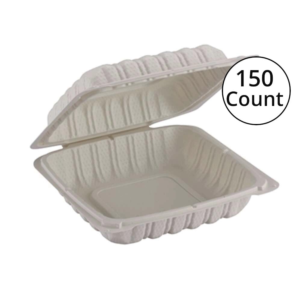 Fineline 8" x 8" Square Hinged Container, 150 Count