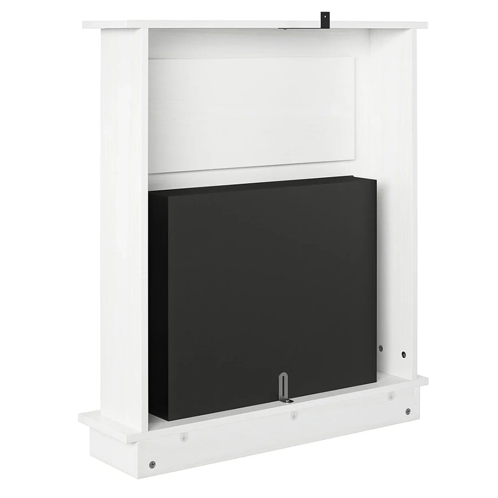 Ameriwood Home Ellsworth Electric Fireplace with Mantel, White