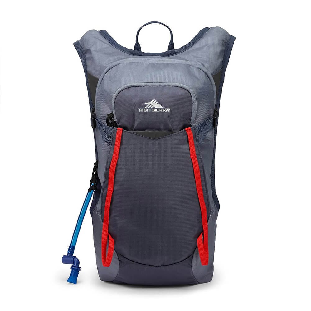 High Sierra 16L Hydrahike Hydration Backpack with 2L Reservoir, Gray/Blue