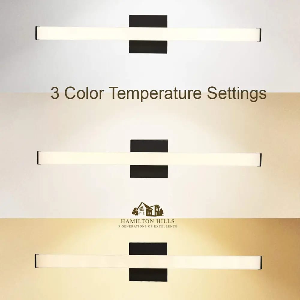 Hamilton Hills 24" Thin Bar LED Vanity Lighting Fixture, Black