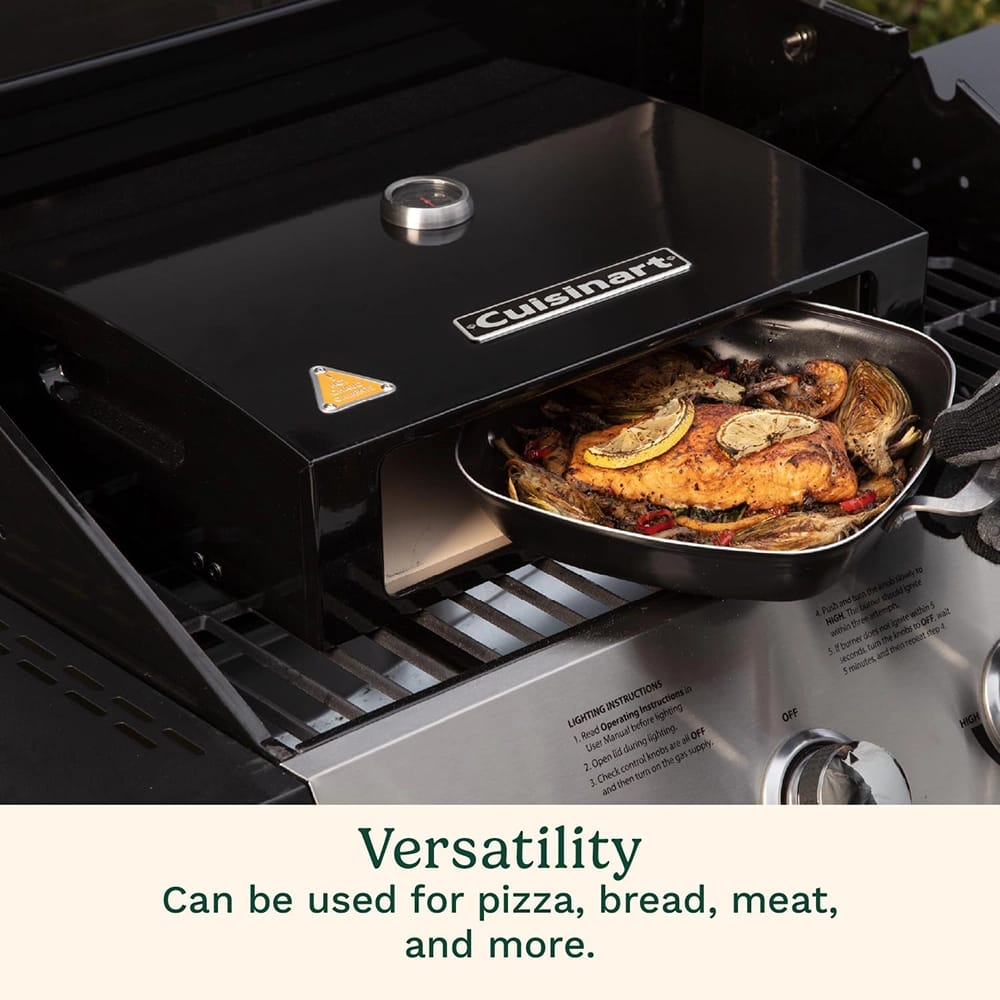 Cuisinart Grill Top Pizza Oven Kit, Black/Aluminum
