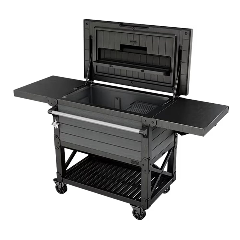 Keter Patio 22.5-Gallon Cooler & Beverage Cart, Graphite