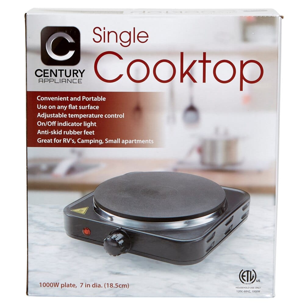 Single Burner Cooktop, Black