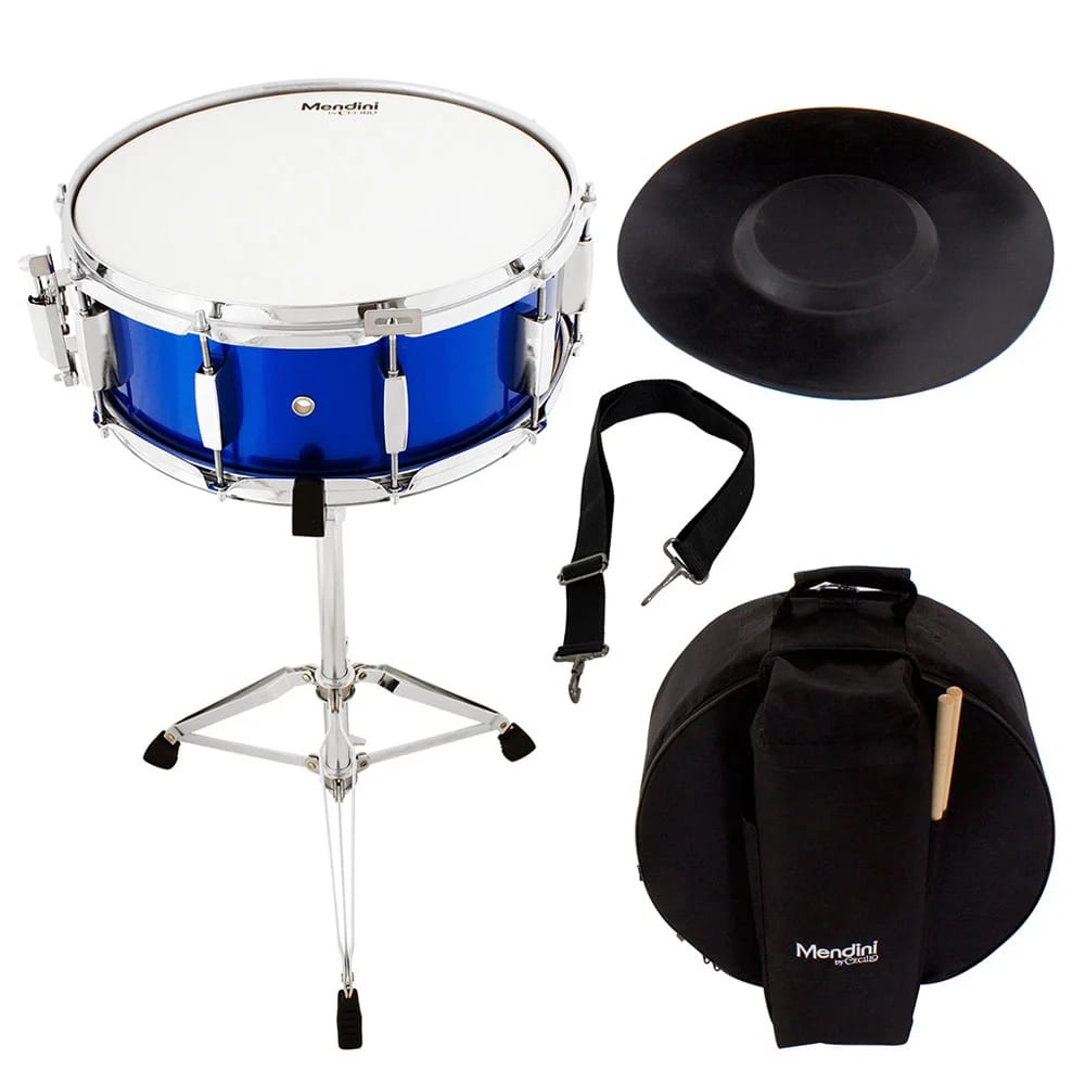 Mendini Student Snare Drum Set, Blue