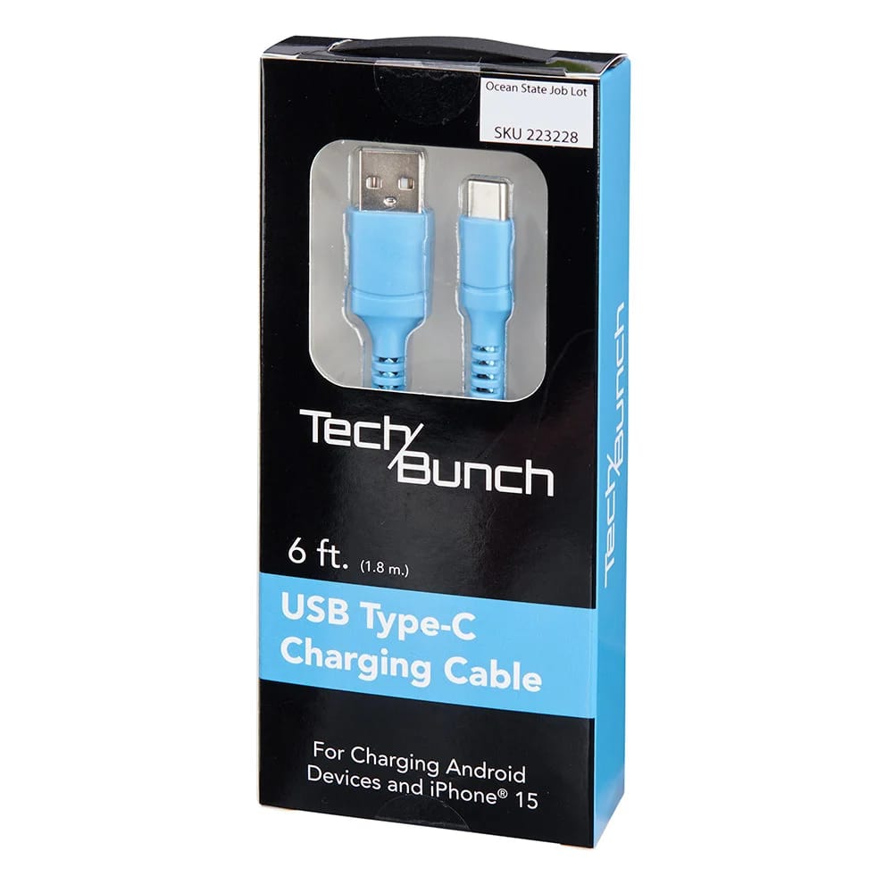 TechBunch USB Type-C Charging Cable, 6'