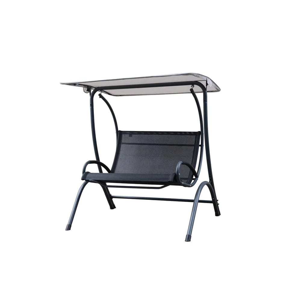 Island Retreat Sea Breeze Cool Mesh Dual Swing With Canopy, Black/Light Grey