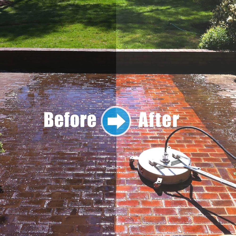 Edou 15" Pressure Washer with Wheels, Black