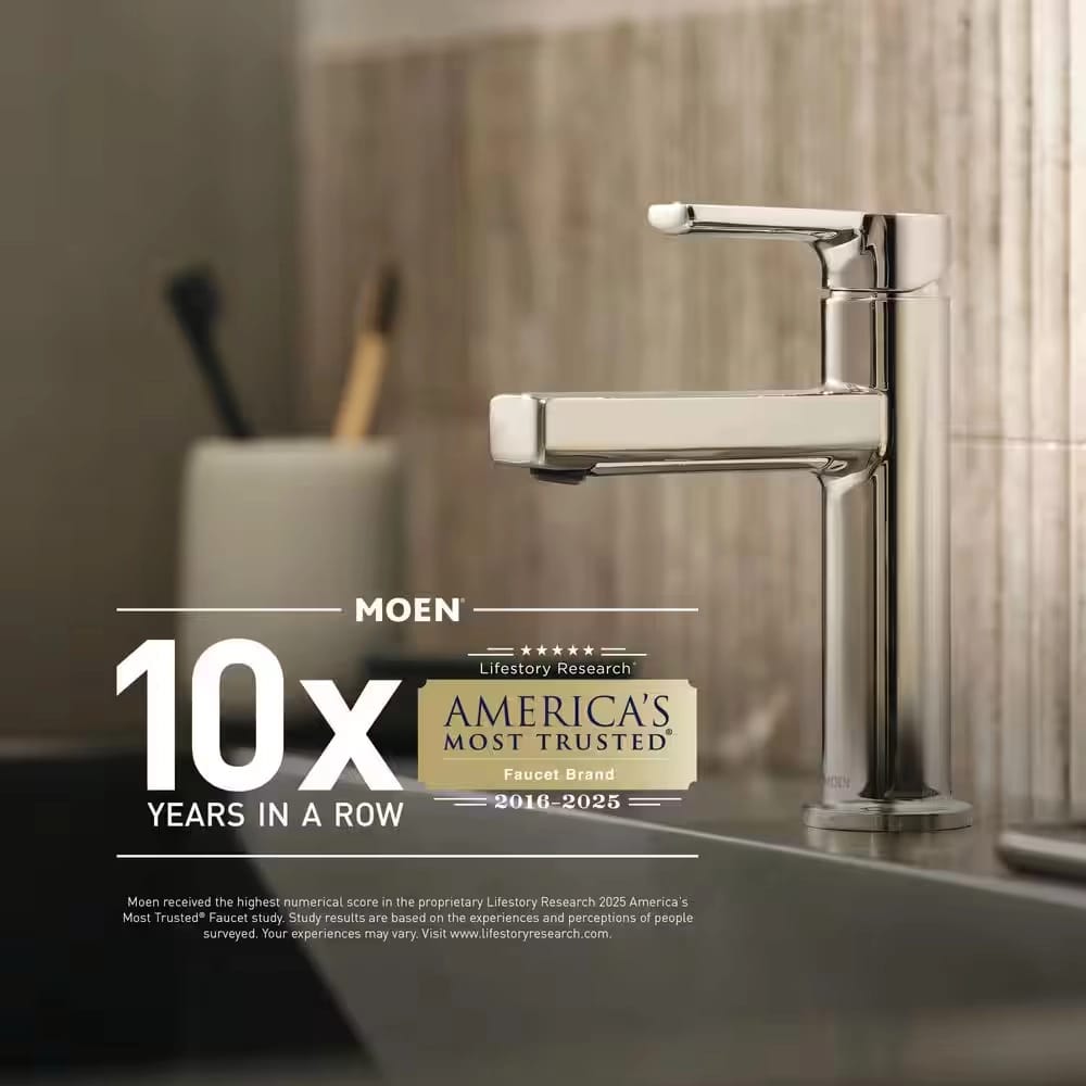 MOEN 3-Spray 7.5 in. Dual Tub Wall Mount Fixed and Handheld Shower Head, Brushed Nickel
