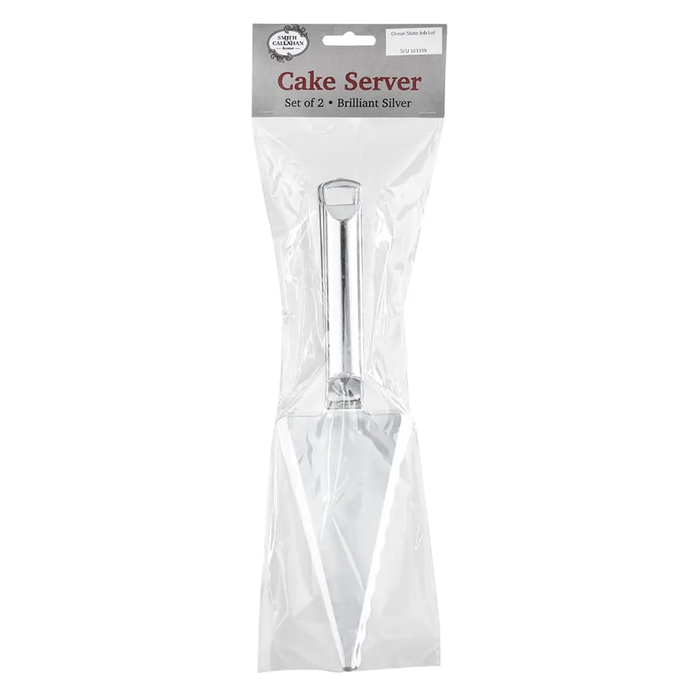 Smith & Callahan Silver Plastic Cake Server, 2 pk.