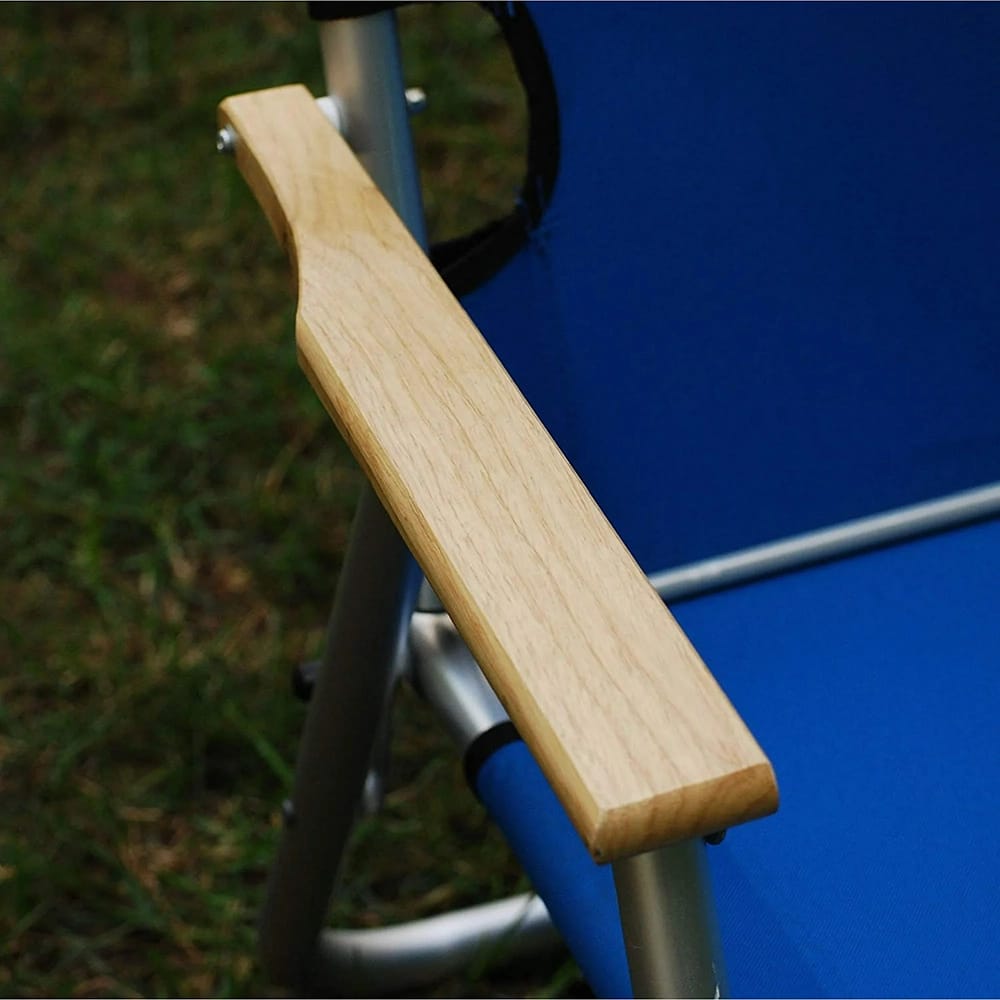 Tailgater 2-Person Folding Aluminum Chair, Blue