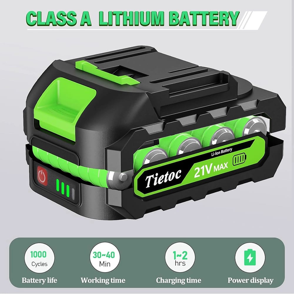 Tietoc 6" Mini Chainsaw, 1 Battery, Green
