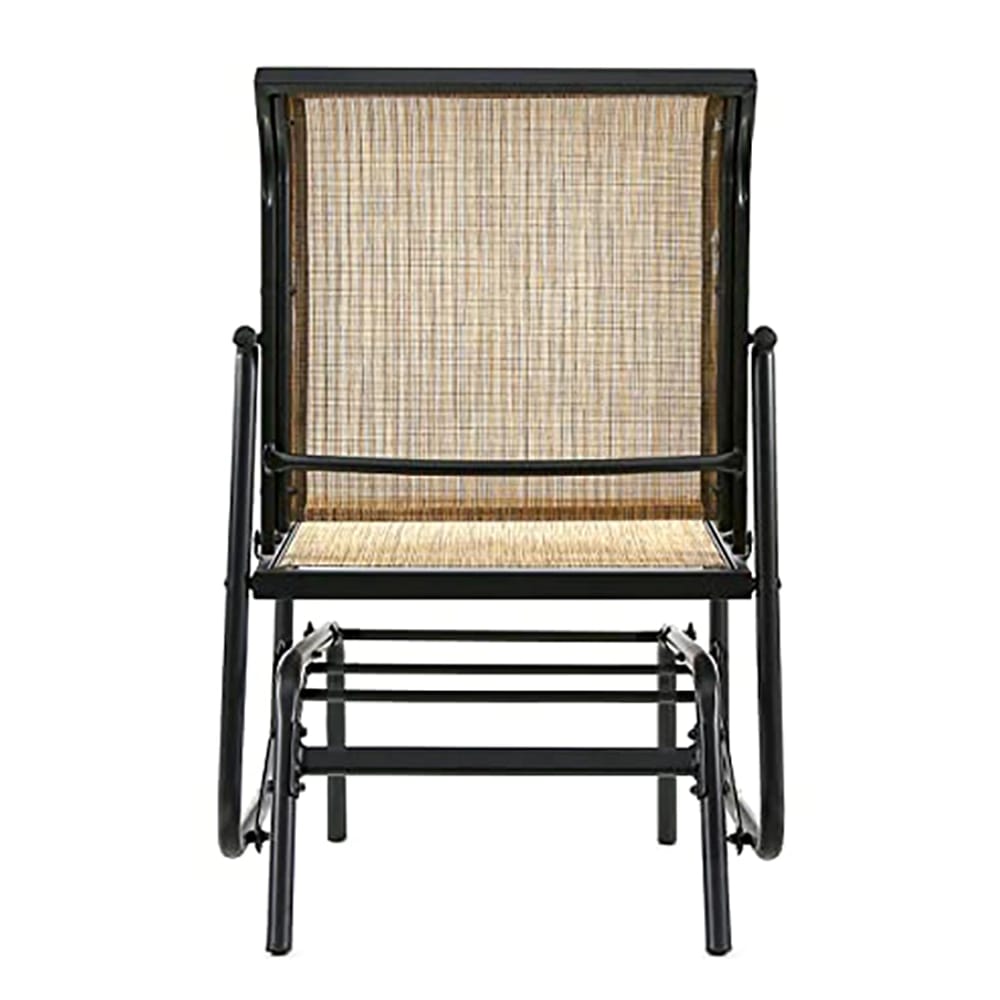 Outdoor Patio Sling Glider Chair, Brown
