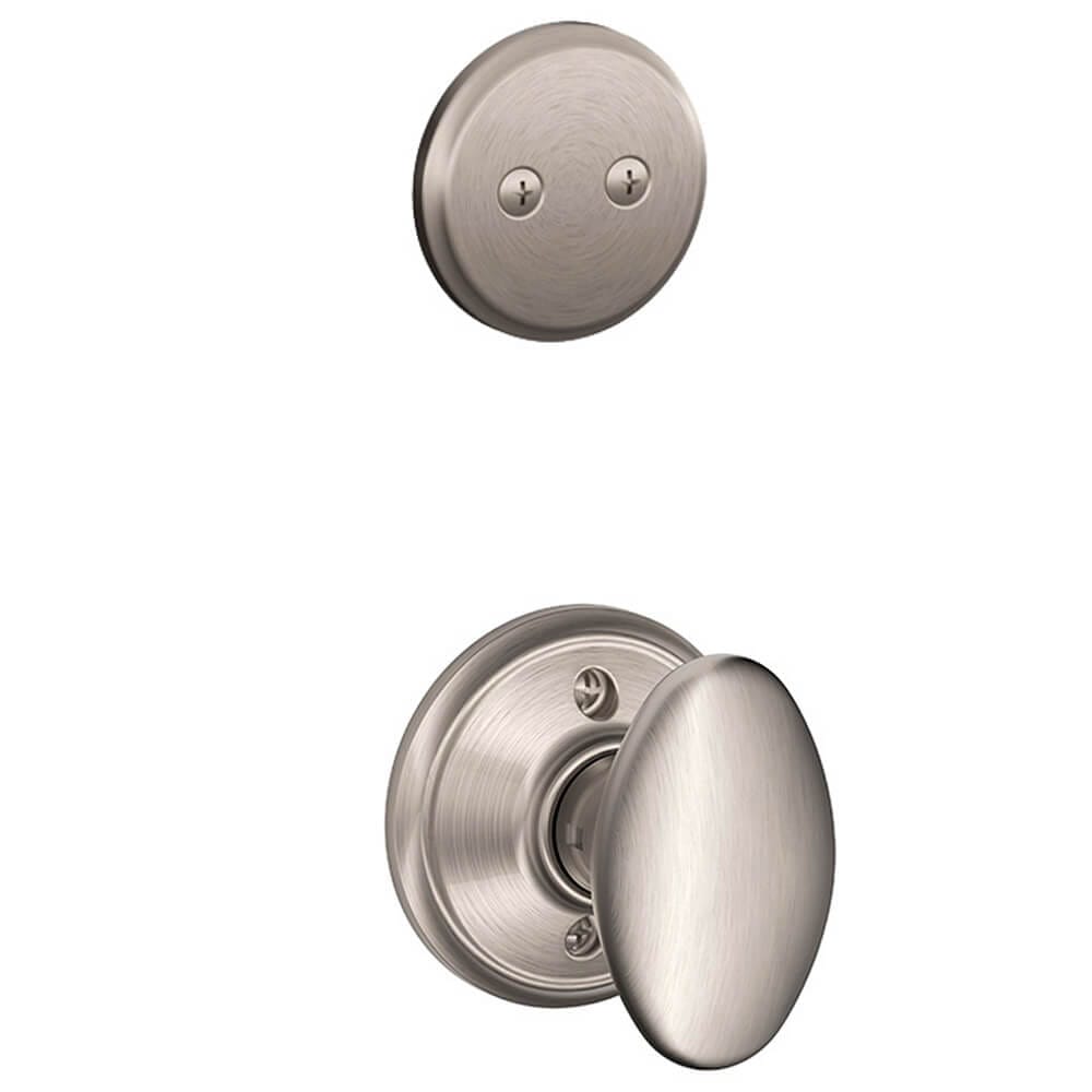 Schlage Siena Dummy Interior Pack, Satin Nickel