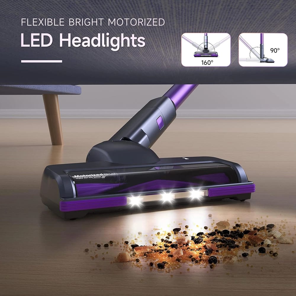 Lubluelu Cordless Vacuum Cleaner, Purple/Silver