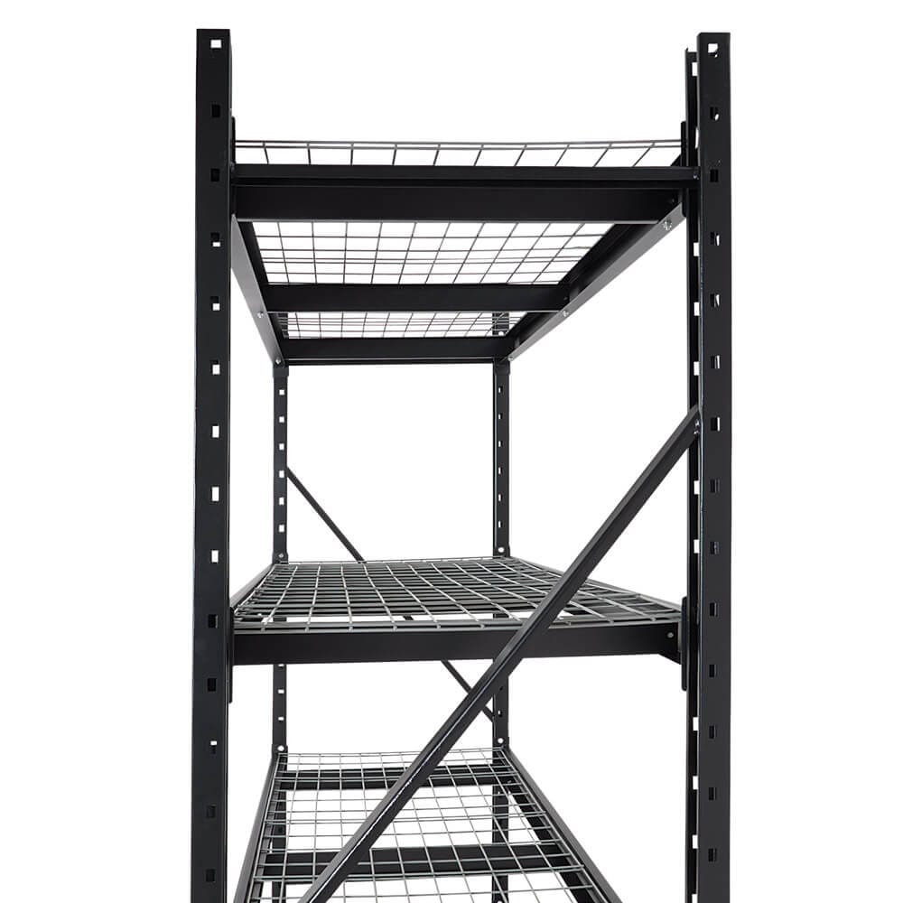 Method Storage Systems 4-Tier Heavy-Duty Adjustable Shelving Unit, Black