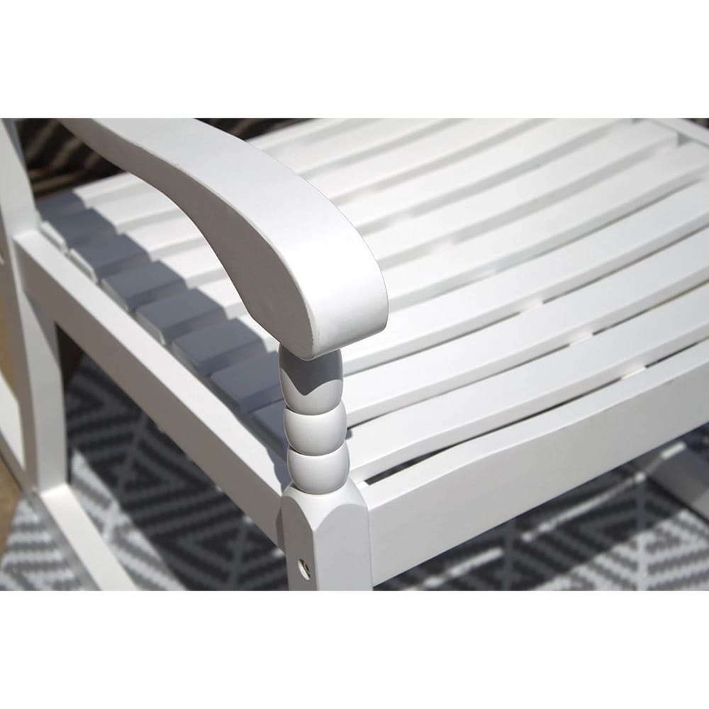 Smart Living Hardwood Rocking Chair, White