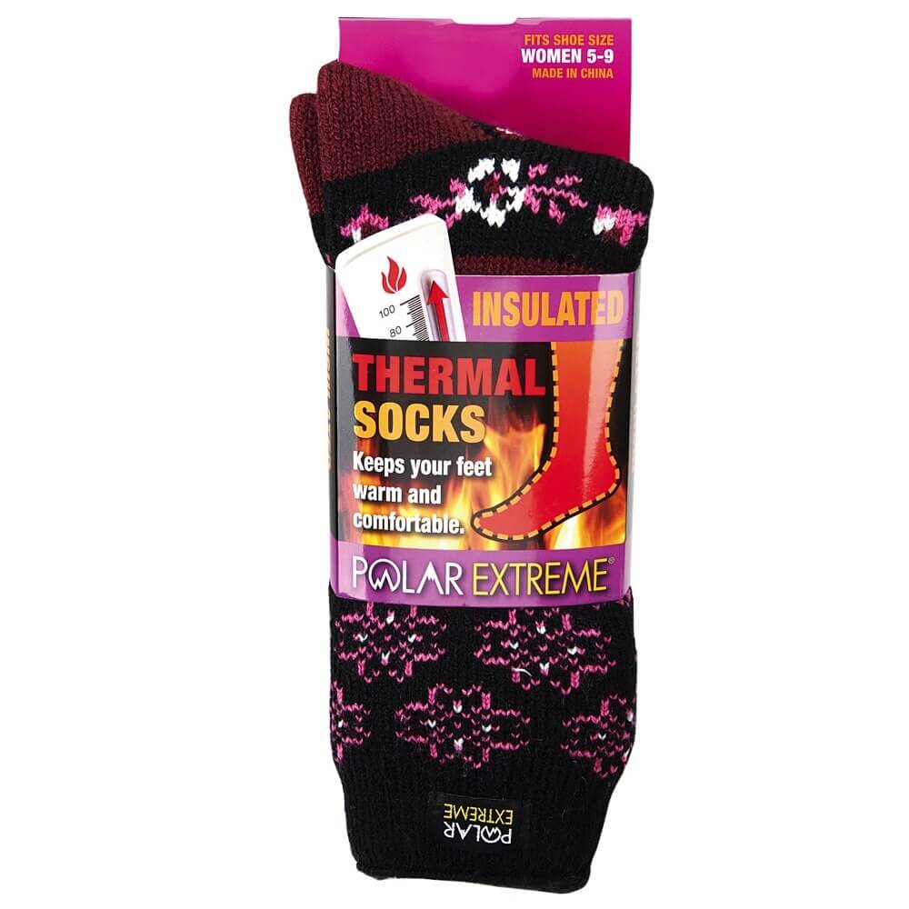 Socks-Ladies Polar Extreme Thermal Heat Sock, Fairisle