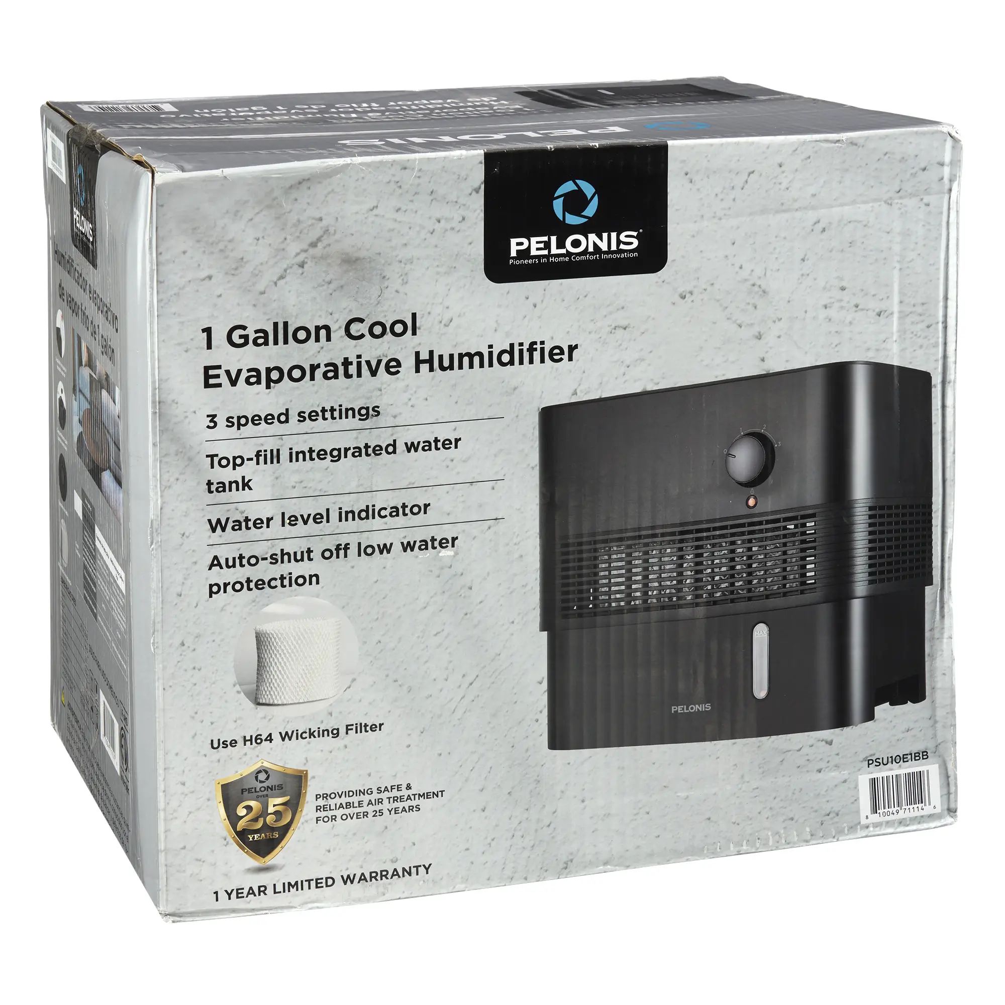 Pelonis 1 Gallon Cool Evaporative Humidifier