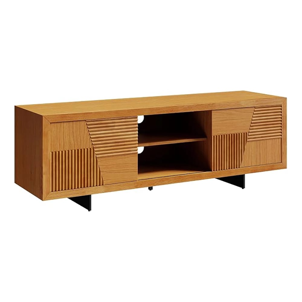 Bme Trapeze TV Stand, Teak Brown