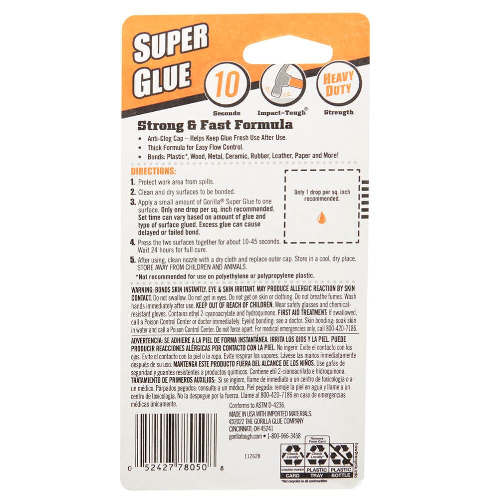 Gorilla Glue Super Glue, 15 g