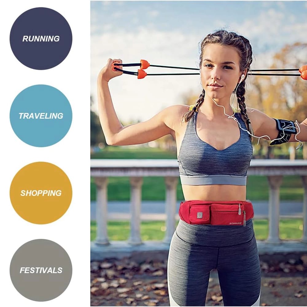 ZOMAKE Small Crossbody Fanny Pack, Red