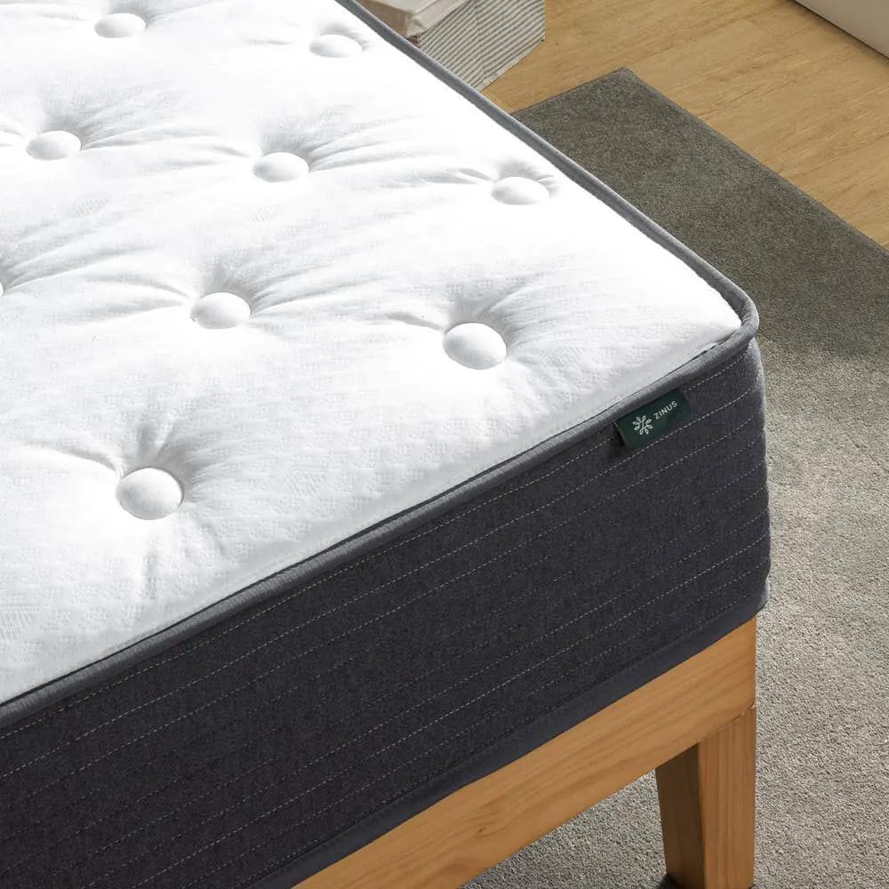 Zinus 10" Comfort Essential Medium Hybrid Pocket Spring Mattress, King