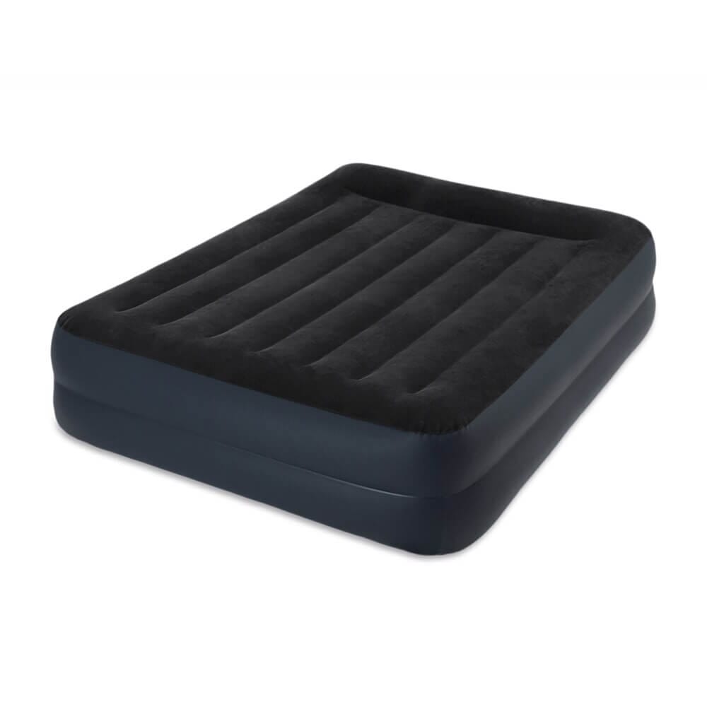 Intex Queen Dura-Beam Pillow Rest Raised Air Mattress with Internal Pump