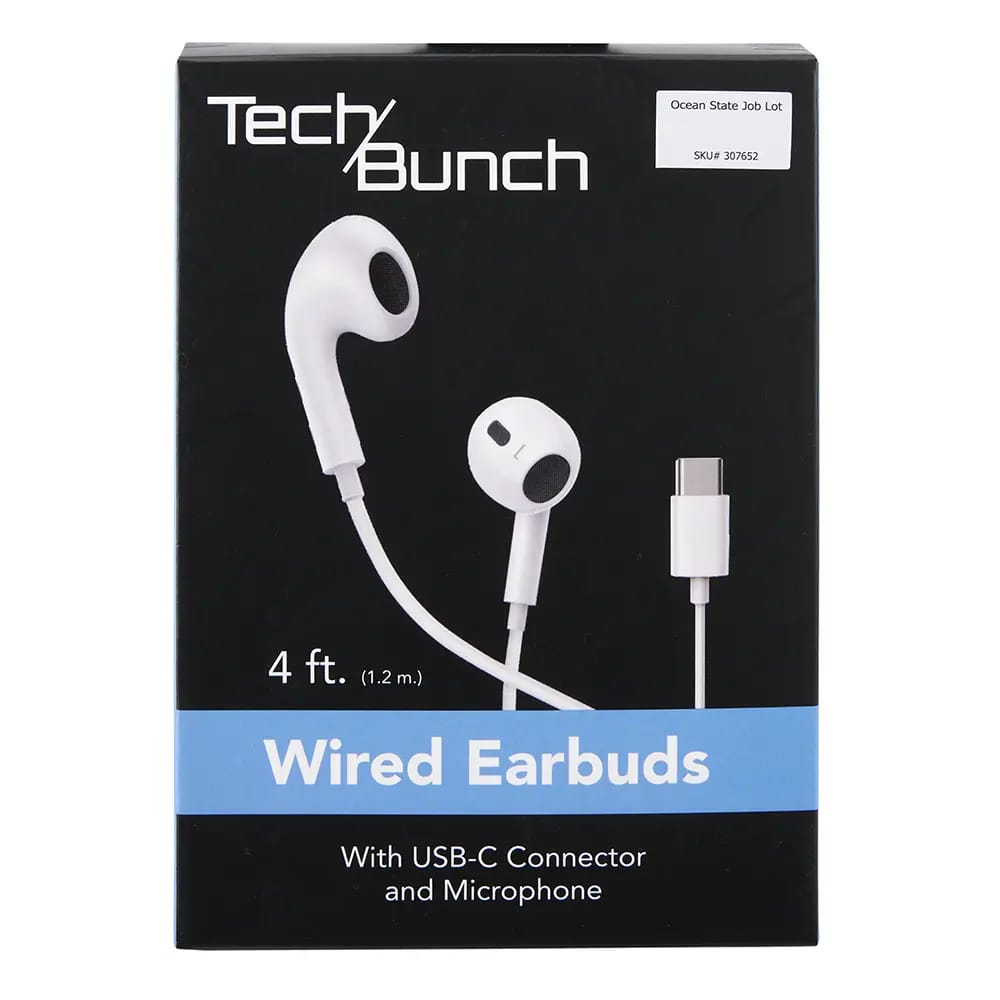 TechBunch Wired Earbuds, 4'