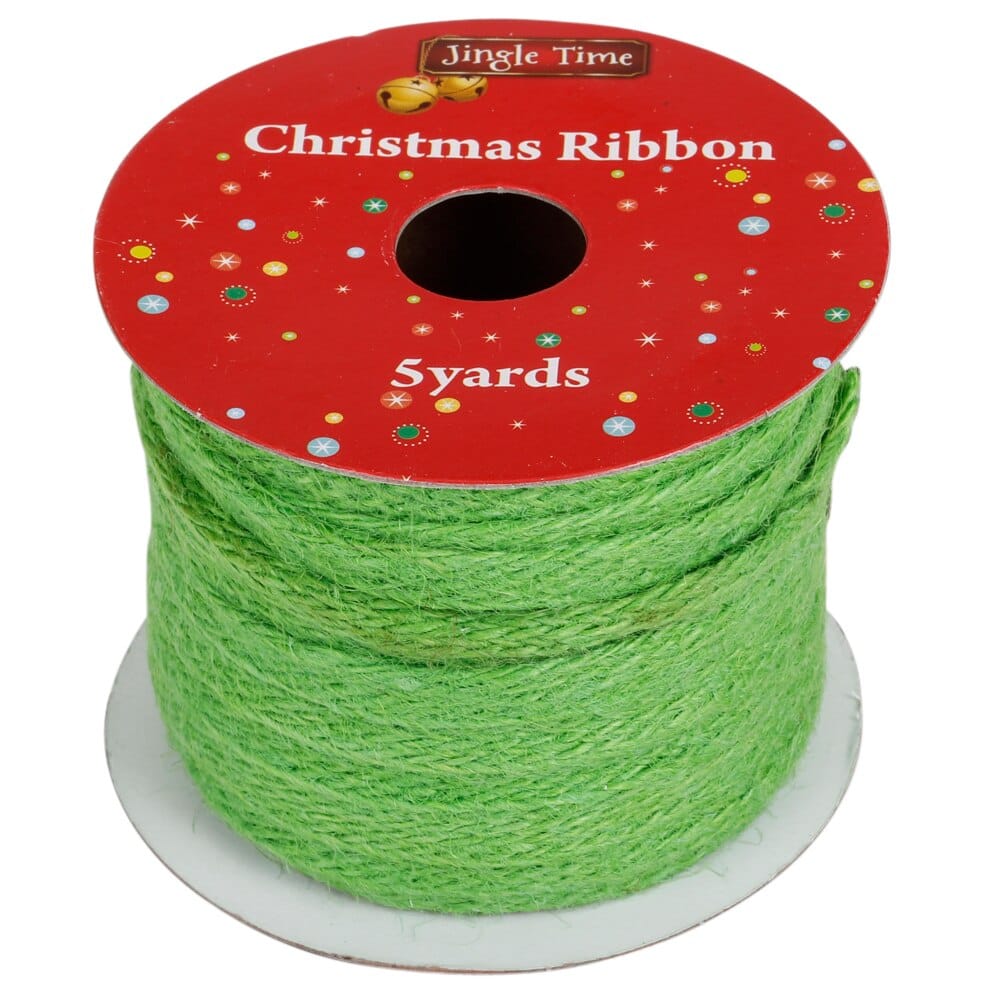 Jingle Time Twine Christmas Ribbon, 5 yds