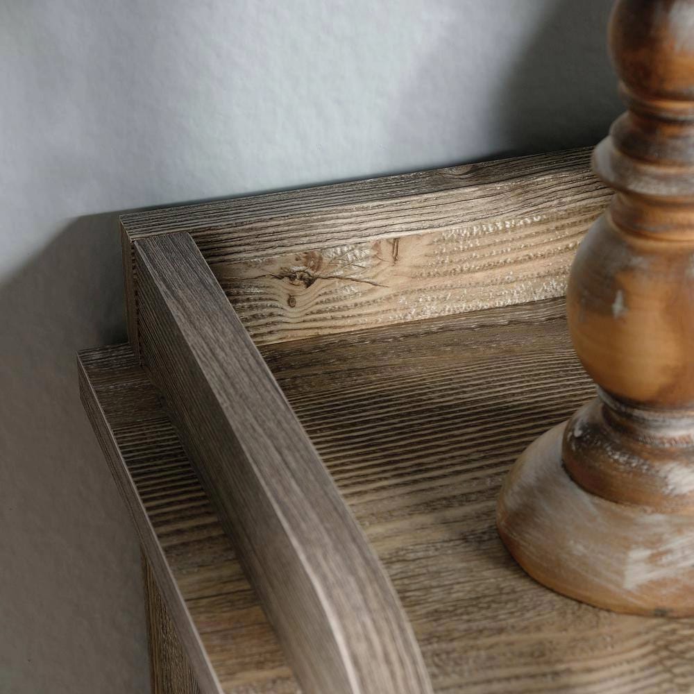 Sauder Engineered Wood 3-Shelf Cubby Bookcase, Rustic Cedar