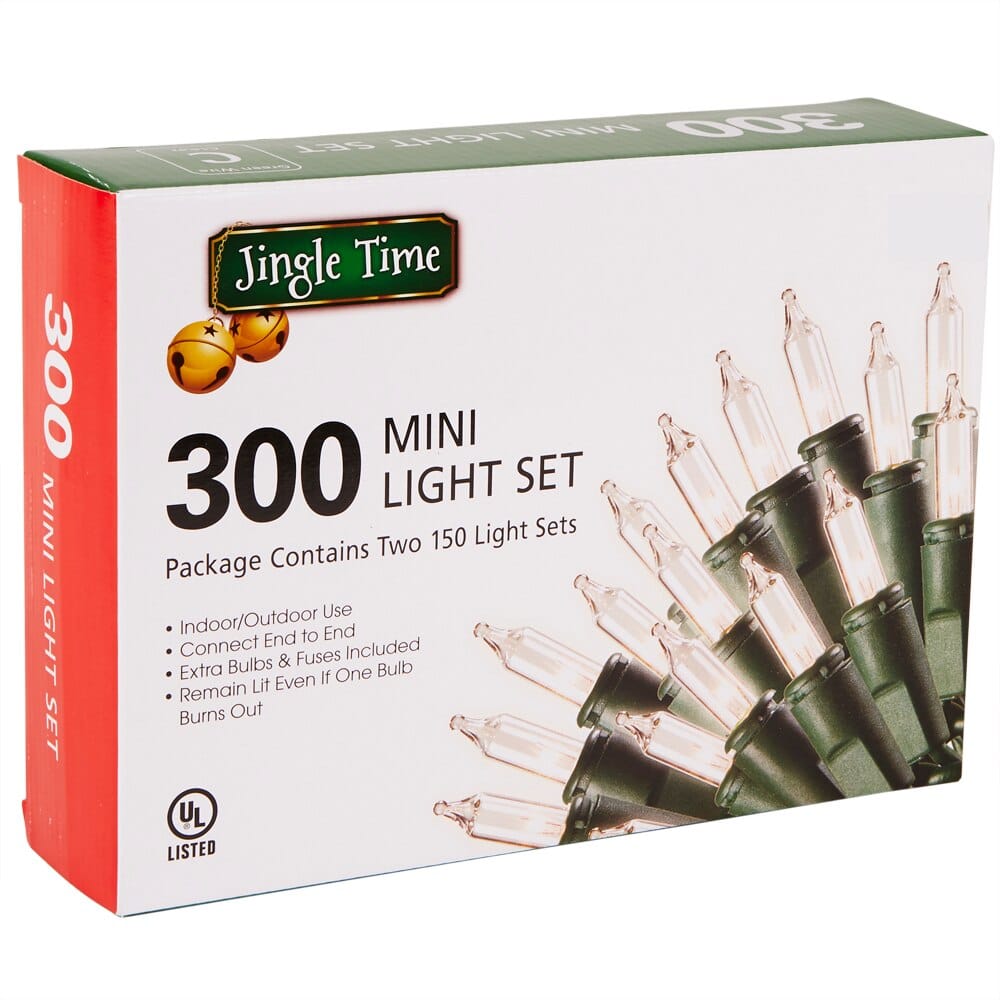 Jingle Time Mini Light Sets, 300 Lights