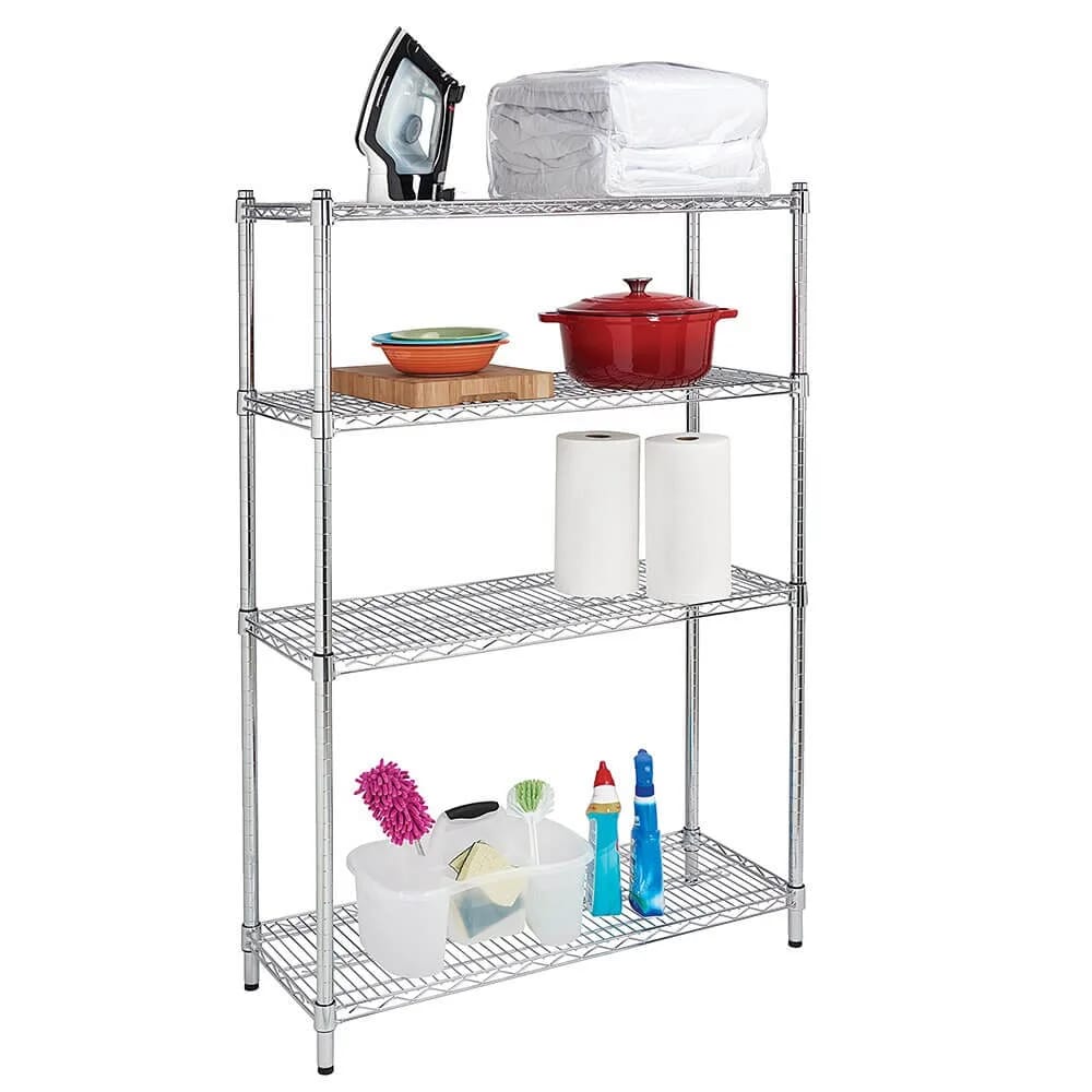 4-Tier Heavy-Duty Wire Shelving