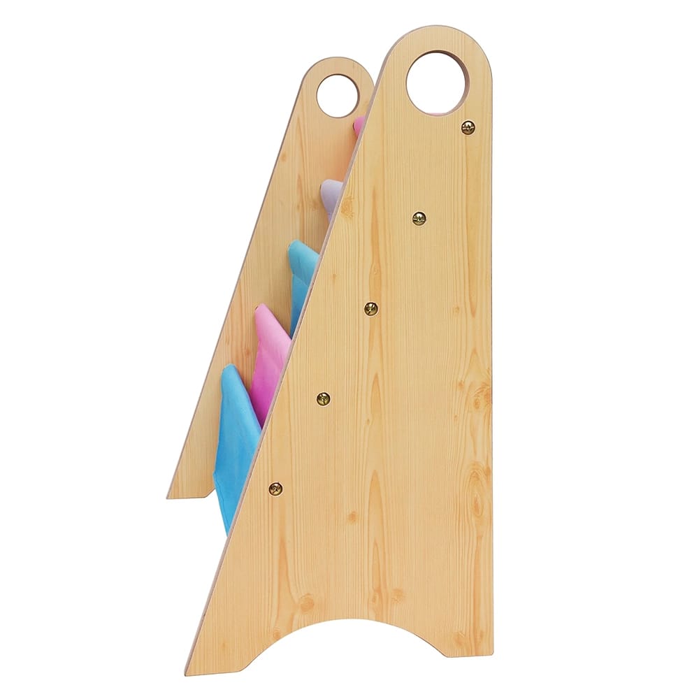 Wildkin Kids Canvas Bookshelf , Natural/Blue/Pink