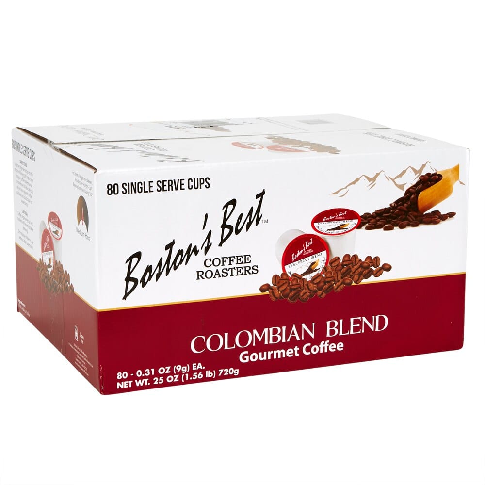 Boston's Best Colombian Blend Gourmet Coffee Cups, 80 Count